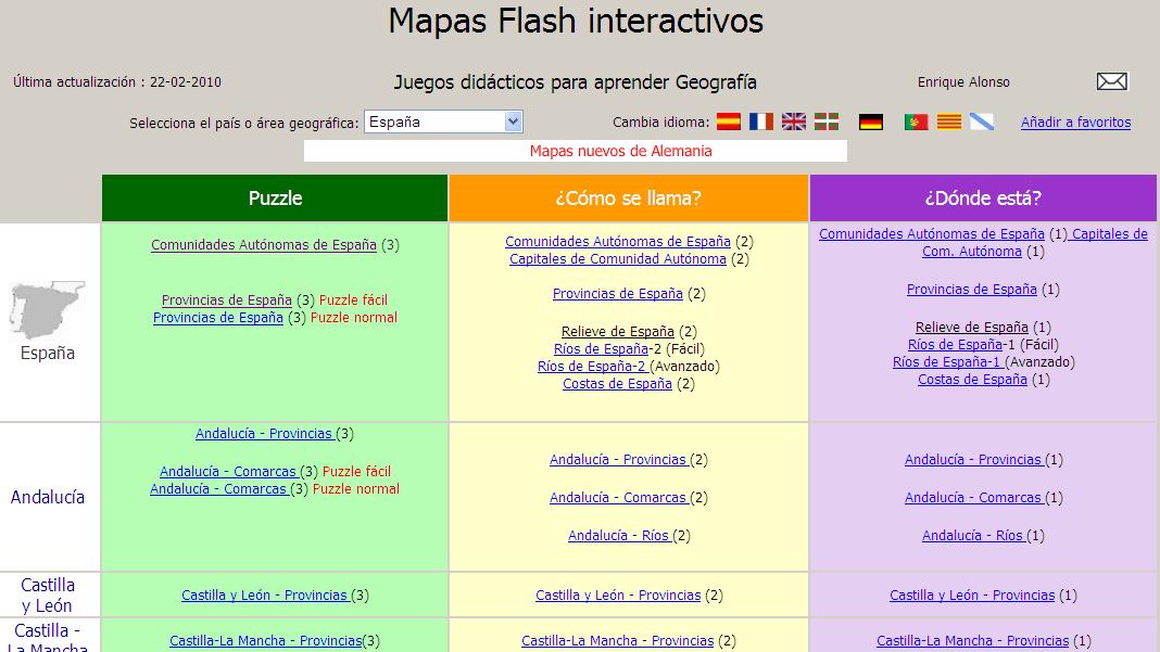 Resultado de imagen de mapa interactivo flash